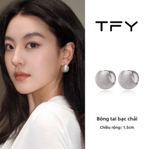 TFY | Bông Tai Tròn Bạc 925 Mạ Vàng