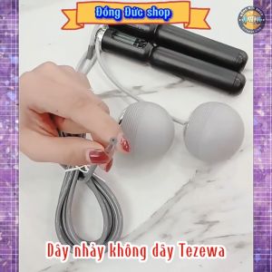 Dây Nhảy Không Dây Có Đồng Hồ Đếm Tezewa - Màn Hình Hiện Thị Led - Thể Hiện 4 Chỉ Số