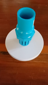 หัวกระโหลก ฟุตวาล์ว สวมท่อPVC ลิ้นน้ำไทย สีฟ้า(แพ็ค1ตัว) มีหลายขนาดให้เลือก