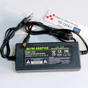 Adapter DC 12V - 3A ( Đầu cắm 5.5mm x 2.1mm)