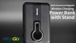 MeeGoo Magnetic Wireless 10000mAh PowerBank Charger 22.5W Built-in Cable Power Bank Digital Display Screen