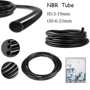 Nitrile Rubber Fuel Hose 3mm to19mm ID 3/1M Length Smooth Bore Gasoline/Carburetor Hose (Black Oil-Resistant)