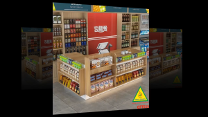 Bàn tính tiền quầy thu ngân cho cửa hàng tiện lợi siêu thị mini shop QTT515 - NỘI THẤT LẮP RÁP VIENDONGADV