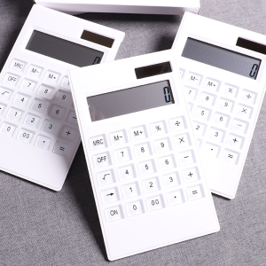 WE 3767 = 太阳能白色计算机 Solar white computer #Office goodies calculator recommended