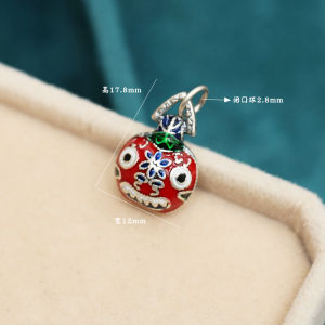 ครอบครัวสามมังกรทองจี้เสน่ห์เงินสร้อยข้อมือแก้วไม่มีการซีดจางเงิน 999 เรโทรคอร์ทสไตล์เครื่องประดับ