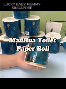 [18 Rolls/ Box] ManHua 5-Ply Toilet Paper Rolls 110g / Thick Facial Tissue For Better Absorbency/RainbowCulture
