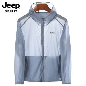 Áo Khoác Chống Nắng Ice Silk Siêu Nhẹ Mùa Hè 2021 Cho Nam JEEP SPIRIT Áo Khoác Ngoài Thường Ngày Có Mũ Trùm Đầu Áo Khoác Ngoài Dài Tay