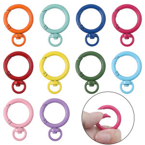 2/5Pcs Round Keychain Spring Clasps Swivel Openable Keyring Buckles DIY Bag Clips Hook Dog Chains Buckle Connector Jewelry Supplies