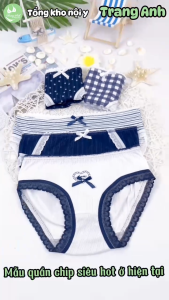 Combo 10 Quần Chip Bé Gái Cotton Mềm Mát Thấm Hút Tốt Viền Ren Không Cấn In Chữ LOVE 25–62kg Quần Cute CTB05