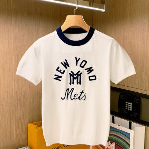 Áo Thun Nam Tay Ngắn Thời Trang Thêu Chữ Ống Mỏng Mùa Thu Mới Về Áo Thun Nam Cổ Tròn Thường Ngày Thoáng Khí Thoải Mái