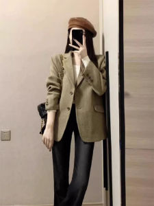 YUFUQING | European Station Woolen Suit Jacket Womens 2024 New Autumn Winter Korean Style High-End Small Shoulder Thick West Coat