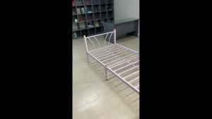 WINTER MODERN SPLIT TYPE SINGLE METAL BEDFRAME WITH MATTRESS 3 INCHES FOAM POWDER COATING ROUND TUBE - HATCHIES CORNER
