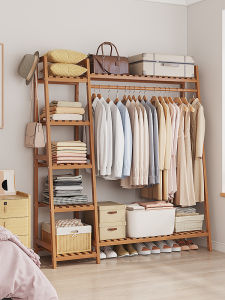 ตู้เสื้อผ้าแบบตั้งพื้นสำหรับห้องนอน ชั้นวางเสื้อผ้าแบบเรียบง่าย ชั้นวางของ ชั้นวางหมวก ชั้นวางของใช้ในห้องน้ำ อเนกประสงค์