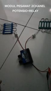 MODUL LAMPU BLIZT PESAWAT 2CHANEL PAKE POTENSIO + RELAY 12v dan 24v MODULE