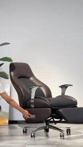 Ghế giám đốc da bò chỉnh điện cao cấp ngả lưng 160 độ thiết kế công thái học
