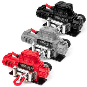 RC Metal Winch รีโมทคอนโทรลจําลองดึงของเล่น Winch สําหรับ 1/10 RC Crawler รถ Axial SCX10 90046 TRX4 Redcat ตกแต่ง P