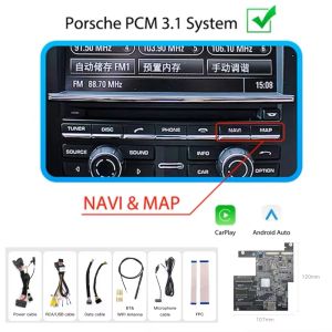 AUTOABC Wireless Carplay Android Auto Module Adapter For PCM3.1 System Porsche Panamera Cayenne Macan Cayman Boxster 911 991 718