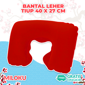 Miloku Bantal Leher Angin Tiup Serat Viscose 40 x 27 CM: Solusi Tidur Perjalanan