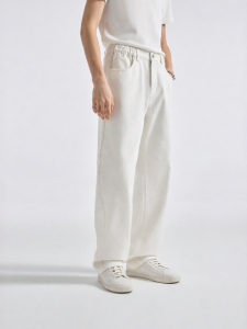BODYDREAM | Wide-Leg White Denim Pants