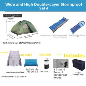 Mountaintop view | Anti-rain Easy-setup Portable Double-layer Wide and High Single-person Tent