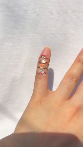 Cincin Anak & Baby Emas Asli Kadar 700 & 16k: Boneka Stoberi Bear Unicorn, Kupu-Kupu, Ladybug, Strawberry, dan Pink
