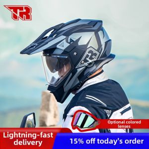 TR | Rally Motorcycle Helmet For All Seasons Dual Visors