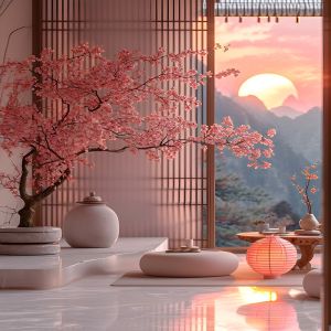 3D Stereo Nostalgic Style Live Streaming Background Cloth