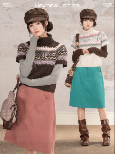 loveheynew | Áo Sweater Cổ Cao Không T Tay Phong Cách Bắc Âu Đa Màu cho Nữ