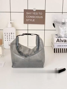 AI-C1303 Tas Travel Besar Kecil / Tas Jaring Transparan Dengan Pegangan Pouch Kosmetik Anti Air