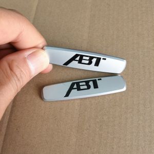 2pcs/lot Silver ABT Emblem For Audi Sticker ABT Seat Sticker Interior Sticker For Audi TTS SQ5 RS5 S5 S4 RS3 S7 A6 A7 A5 Q5 Q7
