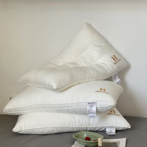 Đệm Lông Vũ Cotton Five Star Hotel Class a Soft Neck Support Pure White Washable Home Use Rectangular Shape Improve Sleep