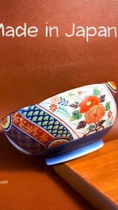 [Hàng Hiếm Japan 100% New] 01 Chén Cơm Ngũ Sắc Vẽ Tay Hoa Mẫu Đơn