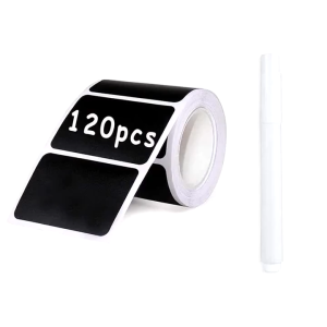 120pcs Chalkboard Label Sticker Kitchen Organizer Jar Waterproof Blackboard Stickers Labels Chalk Pen