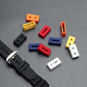 Rubber Ring Watch Strap Loops Silicone for Casio Watchband Keeper Holder Retainer Movable Watch Ring Circle Watch Accessories