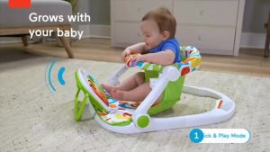 Fisher Price Kick Play Sit Me Up Seat Mainan Piano Musik Anak Bayi