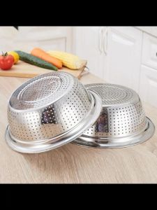 Multi Function Slicer Rice Sieve Fruit and Vegetable Shredding Bowl Stainless Steel Sink Drainer Basket for Kitchen Washing Colander Baskets