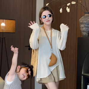 Trang Phục Mùa Hè Phong Cách Hàn Quốc Quần Áo Chống Nắng Dài Tay Thoải Mái Mỏng Dành Cho Nữ Thoải Mái Quần Short Quần Đùi Thời Trang Sành Điệu Bộ Hai Mảnh