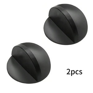 2/4-Piece Floor Door Stopper: Self-Adhesive Heavy-Duty Anti Slip Door Wedge for Protecting Walls/Doors Black Suitable for H