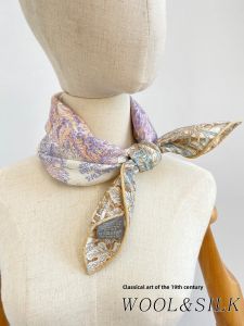 CAIENGE | Silk and Wool Scarf for Women 2025 New Season Scarf
