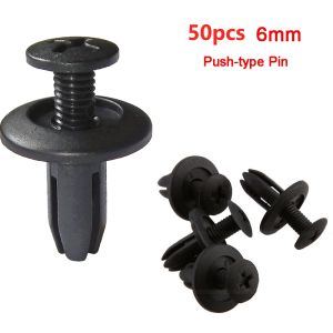 50Pcs/Set 6mm Car Clips and Fasteners Universal Plastic Expansion Rivets Car Clips