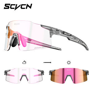 SCVCN Photochromic Cycling Glasses Men Sunglasses Outdoor Cycling Road Mountain Bike Glasses and Women Casual Hiking Windproof