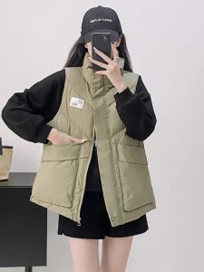 Autumn Winter New Style Loose Casual Womens down Cotton Vest Fashionable Outerwear Shoulder Pad Versatile Top Trendy