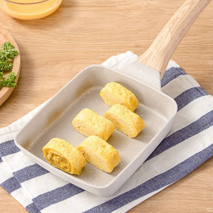 Square Household Pan Non-stick Pan Medical Stone Frying Pan Suitable for Breakfast for Frying Food Multi-functional Kitchen Pot and Easy to Clean Pan