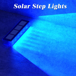 Solar Deck Lights Outdoor Waterproof LED Step Sidewalk Stair Garden Light IP68 Auto On/Off Solar Powered Dock Driveway Lighting