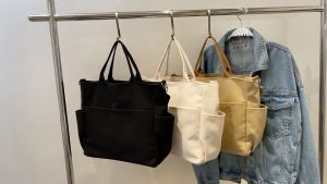 [SG SELLER] 3 Colors - Daily School Messenger Canvas Pockets Fits A4 Women Zipper Shoulder Sling Bag