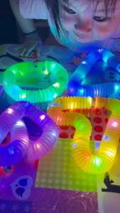 Infinity LED Pop Tube Light Stick for Kids - Interactive Fidget and Stress Relief Toy with Vibrant LED Lights