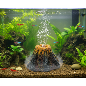 Aquarium Volcano Shape Air Bubble Stone Oxygen Pump Decoration Bubble Stone Tank Plate Air Pump Aquarium Fish Tank Decoration