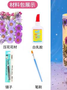 Christmas Childrens Gift Dried Flower Lamp DIY Material Kit Handmade Pressed Flower Lamp Night Light Salon Team Building Activities