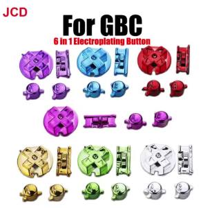 JCD 1set For Game Boy Electroplating Button Shell For GBC Game Replacement Button D-Pad A B Buttons Kit DIY Color