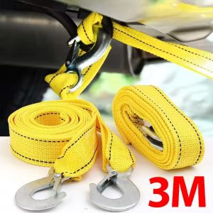 3M Car Tow Cable Heavy Duty Trailer Rope Towing Pull Rope Strap Hook Van Road Recovery Safety Essential Gear Car Accessories